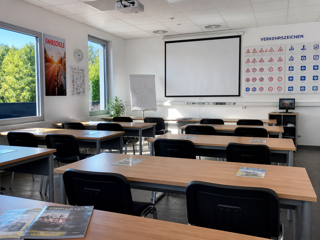 Unterrichtsraum einer Fahrschule – Anforderung für die Fahrschulerlaubnis